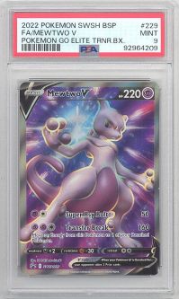 PSA 9 - Pokemon Card Promo #SWSH229 - MEWTWO V (holo-foil) (Full Art) - MINT
