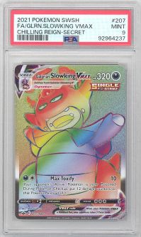 PSA 9 - Pokemon Card - S&S: Chilling Reign 207/198 - GALARIAN SLOWKING VMAX (holo-foil) - MINT