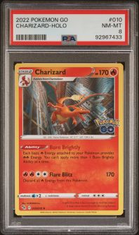 PSA 8 - Pokemon Card - Pokemon GO 010/078 - CHARIZARD (holo-foil) - NM-MT