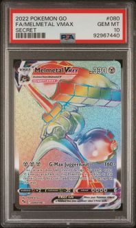 PSA 10 - Pokemon Card - Pokemon GO 080/078 - MELMETAL V MAX (Full Art) (holo-foil) - GEM MINT