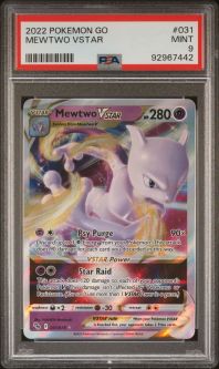 PSA 9 - Pokemon Card - Pokemon GO 031/078 - MEWTWO VSTAR (holo-foil) - MINT