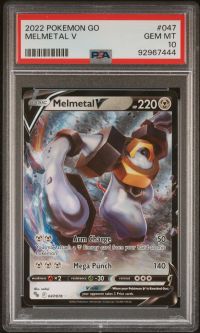 PSA 10 - Pokemon Card - Pokemon GO 047/078 - MELMETAL V (holo-foil) - GEM MINT PSA 10 - Pokemon Card - Pokemon GO 047/078 - MELMETAL V (holo-foil) - GEM MINT