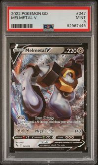 PSA 9 - Pokemon Card - Pokemon GO 047/078 - MELMETAL V (holo-foil) - MINT
