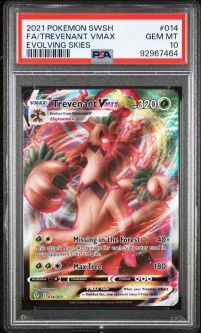 PSA 10 - Pokemon Card - S&S: Evolving Skies 014/203 - TREVENANT VMAX (holo-foil) - GEM MINT PSA 10 - Pokemon Card - S&S: Evolving Skies 014/203 - TREVENANT VMAX (holo-foil) - GEM MINT