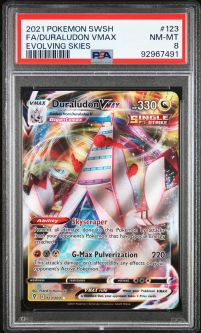 PSA 8 - Pokemon Card - S&S: Evolving Skies 123/203 - DURALUDON VMAX (holo-foil) - NM-MT