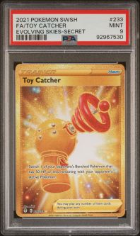 PSA 9 - Pokemon Card - S&S: Evolving Skies 233/203 - TOY CATCHER (holo-foil) - MINT