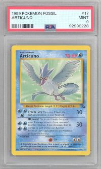 PSA 9 - Pokemon Card - Fossil 17/62 - ARTICUNO (rare) MINT