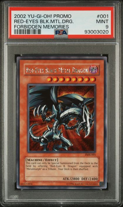 レッドアイズ・ブラックメタルドラゴン　真紅目　英語　PSA9 FMR-001 レッドアイズ・ブラックメタルドラゴン 真紅目 英語 PSA9 FMR