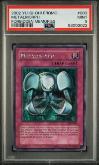 PSA 9 - Yu-Gi-Oh Card - FMR-003 - METALMORPH (secret rare holo) - MINT