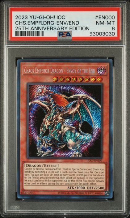 PSA 8 - Yu-Gi-Oh 25th Anniversary - IOC-EN000 - CHAOS EMPEROR