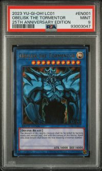 PSA 9 - Yu-Gi-Oh Card - LC01-EN001 - OBELISK THE TORMENTOR (ultra rare holo) - MINT