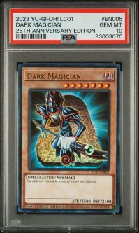 PSA 10 - Yu-Gi-Oh Card - LC01-EN005 - DARK MAGICIAN (ultra rare holo) - GEM MINT PSA 10 - Yu-Gi-Oh Card - LC01-EN005 - DARK MAGICIAN (ultra rare holo) - GEM MINT
