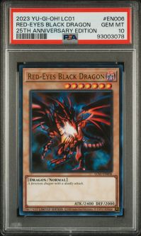 PSA 10 - Yu-Gi-Oh Card - LC01-EN006 - RED-EYES B. DRAGON (ultra rare holo) - GEM MINT PSA 10 - Yu-Gi-Oh Card - LC01-EN006 - RED-EYES B. DRAGON (ultra rare holo) - GEM MINT