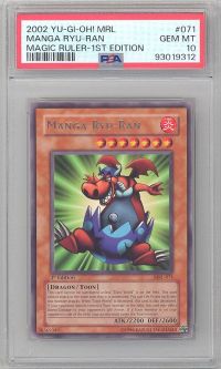 PSA 10 - Yu-Gi-Oh Card - MRL-071 - MANGA RYU-RAN (rare) *1st Edition* - GEM MINT