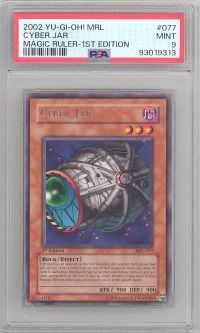 PSA 9 - Yu-Gi-Oh Card - MRL-077 - CYBER JAR (rare) *1st Edition* - MINT