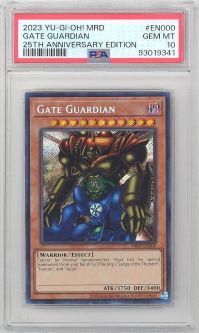 PSA 10 - Yu-Gi-Oh Card 25th Anniversary - MRD-EN000 - GATE GUARDIAN (secret rare holo) - GEM MINT