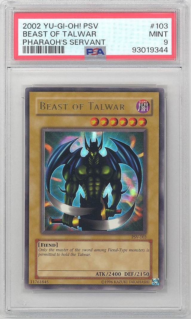 PSA 9 - Yu-Gi-Oh Card - PSV-103 - BEAST OF TALWAR (ultra rare holo) - MINT