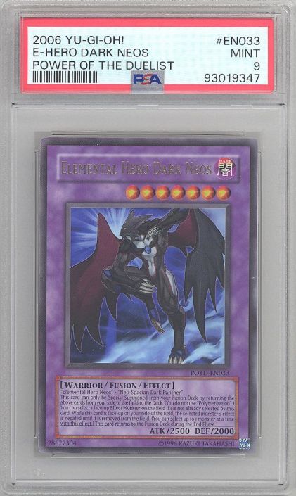 PSA 9 - Yu-Gi-Oh Card - POTD-EN033 - ELEMENTAL HERO DARK