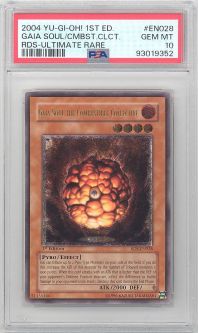 PSA 10 - Yu-Gi-Oh Card - RDS-EN028 - GAIA SOUL THE COMBUSTIBLE COLLECTIVE (ULTIMATE rare holo) *1st