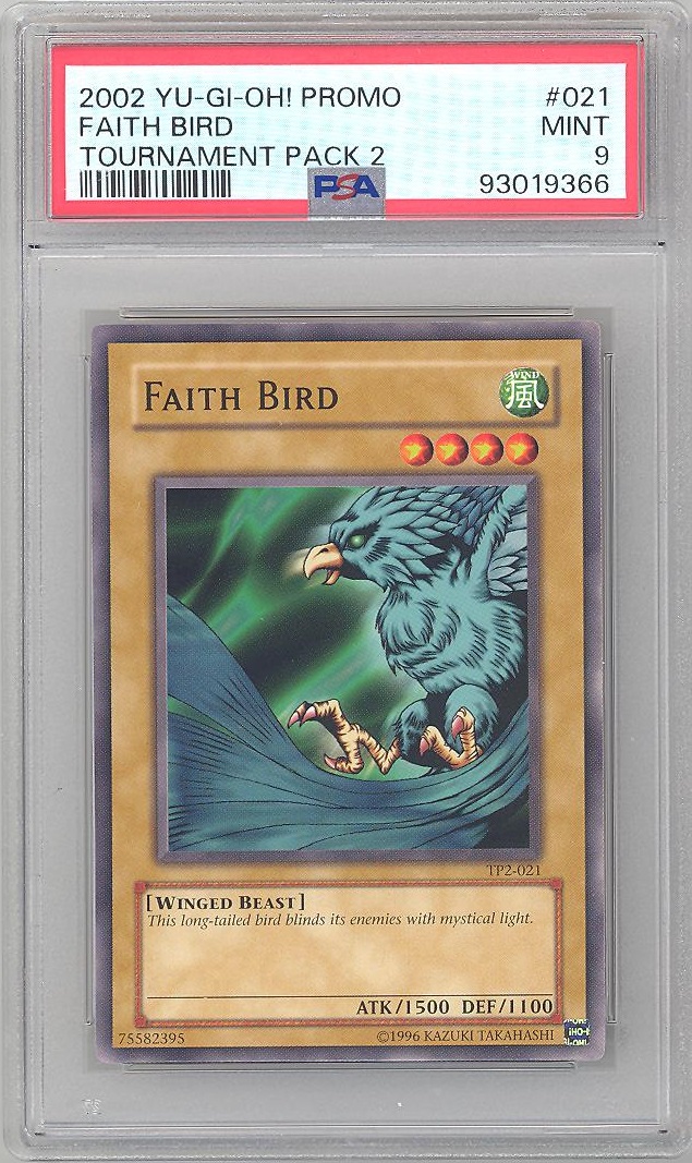 PSA 9 - Yu-Gi-Oh Card - TP2-021 - FAITH BIRD (common) - MINT