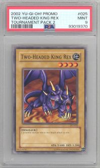 PSA 9 - Yu-Gi-Oh Card - TP2-025 - TWO HEADED KING REX (common) - MINT