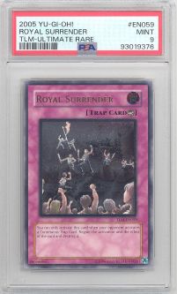 PSA 9 - Yu-Gi-Oh Card - TLM-EN059 - ROYAL SURRENDER (ULTIMATE rare holo) - MINT