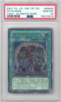 PSA 10 - Yu-Gi-Oh Card - TAEV-EN045 - FIFTH HOPE (ultimate rare holo) *1st Edition* - GEM MINT