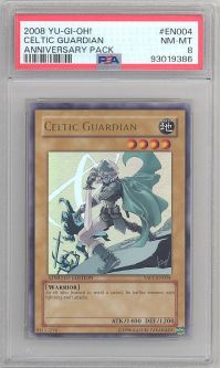 PSA 8 - Yu-Gi-Oh Card - YAP1-EN004 - CELTIC GUARDIAN (ultra gold rare holo) - NM-MT