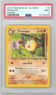 PSA 9 - Pokemon Card - Southern Island Promo #18/18 - PRIMEAPE (rare) - MINT
