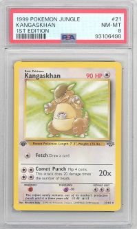 PSA 8 - Pokemon Card - Jungle 21/64 - KANGASKHAN (rare) *1st Edition* - NM-MT