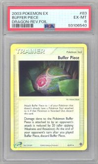 PSA 6 - Pokemon Card - Dragon 83/97 - BUFFER PIECE (reverse holo) - EX-MT