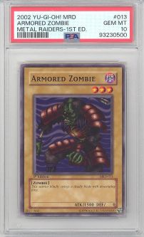 PSA 10 - Yu-Gi-Oh Card - MRD-013 - ARMORED ZOMBIE (common) *1st Edition* - GEM MINT