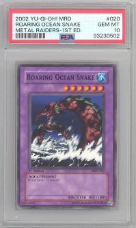 PSA 10 - Yu-Gi-Oh Card - MRD-020 - ROARING OCEAN SNAKE (common) *1st Edition* - GEM MINT