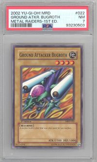 PSA 7 - Yu-Gi-Oh Card - MRD-022 - GROUND ATTACKER BUGROTH (common) *1st Edition* - NM