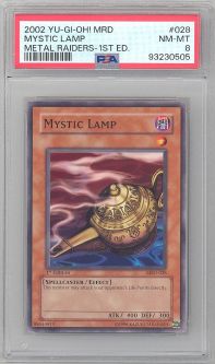 PSA 8 - Yu-Gi-Oh Card - MRD-028 - MYSTIC LAMP (common) *1st Edition* - NM-MT