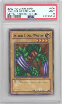 PSA 9 - Yu-Gi-Oh Card - MRD-050 - ANCIENT LIZARD WARRIOR (common) *1st Edition* - MINT