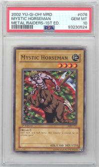 PSA 10 - Yu-Gi-Oh Card - MRD-076 - MYSTIC HORSEMAN (common) *1st Edition* - GEM MINT