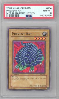 PSA 8 - Yu-Gi-Oh Card - MRD-084 - PREVENT REAT (common) *1st Edition* - NM-MT