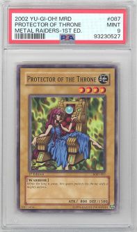 PSA 9 - Yu-Gi-Oh Card - MRD-087 - PROTECTOR OF THE THRONE (common) *1st Edition* - MINT