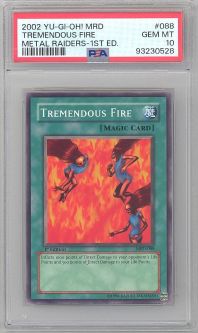 PSA 10 - Yu-Gi-Oh Card - MRD-088 - TREMENDOUS FIRE (common) *1st Edition* - GEM MINT