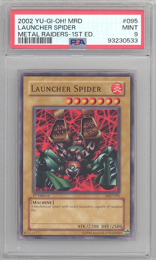 PSA 9 - Yu-Gi-Oh Card - MRD-095 - LAUNCHER SPIDER (common