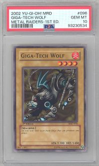 PSA 10 - Yu-Gi-Oh Card - MRD-096 - GIGA-TECH WOLF (common) *1st Edition* - GEM MINT