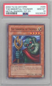 PSA 10 - Yu-Gi-Oh Card - MRD-099 - THE IMMORTAL OF THUNDER (common) *1st Edition* - GEM MINT