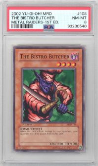 PSA 8 - Yu-Gi-Oh Card - MRD-108 - THE BISTRO BUTCHER (common) *1st Edition* - NM-MT