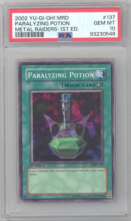 PSA 10 - Yu-Gi-Oh Card - MRD-137 - PARALYZING POTION (common) *1st
