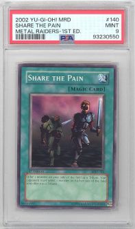 PSA 9 - Yu-Gi-Oh Card - MRD-140 - SHARE THE PAIN (common) *1st Edition* - MINT PSA 9 - Yu-Gi-Oh Card - MRD-140 - SHARE THE PAIN (common) *1st Edition* - MINT