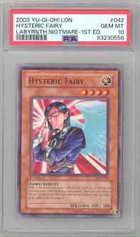 PSA 10 - Yu-Gi-Oh Card - LON-042 - HYSTERIC FAIRY (common) *1st Edition* - GEM MINT