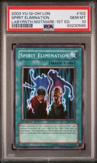PSA 10 - Yu-Gi-Oh Card - LON-104 - SPIRIT ELIMINATION (common) *1st Edition* - GEM MINT