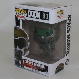 Funko POP! Games - Doom Vinyl Figure - SPACE MARINE #90 *NON-MINT BOX*