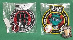Funko Star Wars Smuggler's Bounty Patches & Pin LOT OF 3 - MOS EISLEY, FIRST ORDER & FIGRIN D'AN